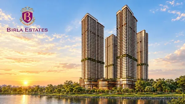 Artistic view of the Birla Estates residential towers in Hinjewadi, Pune
