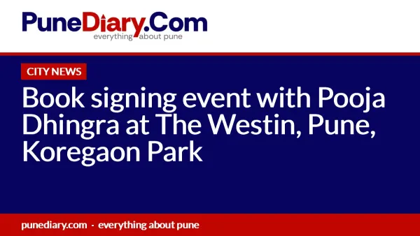 Book signing event with Pooja Dhingra at The Westin, Pune, Koregaon Park