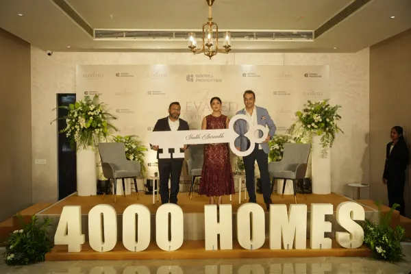 The Shubh Aarambh key at the home-handover event