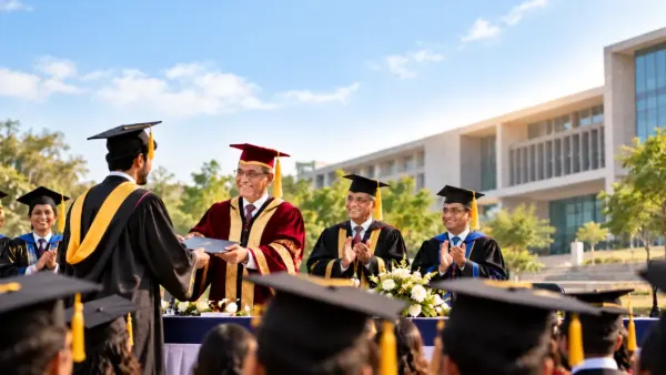NICMAR University Pune 3rd Convocation Ceremony 2026, graduates receiving degrees (AI-generated image)