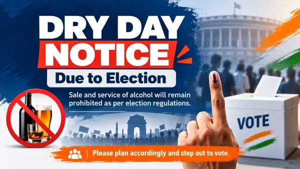 Dry day notice poster for the election