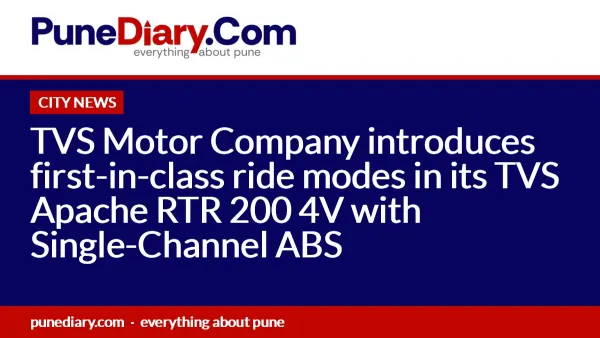 TVS Motor Company introduces first-in-class ride modes in its TVS Apache RTR 200 4V with Single-Channel ABS