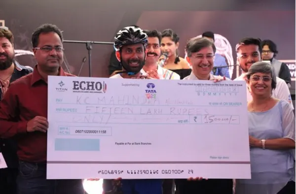 Mr. Rana Uppalapati, Business Associate and International skater reaches Pune as a part of the Titan ECHO campaign