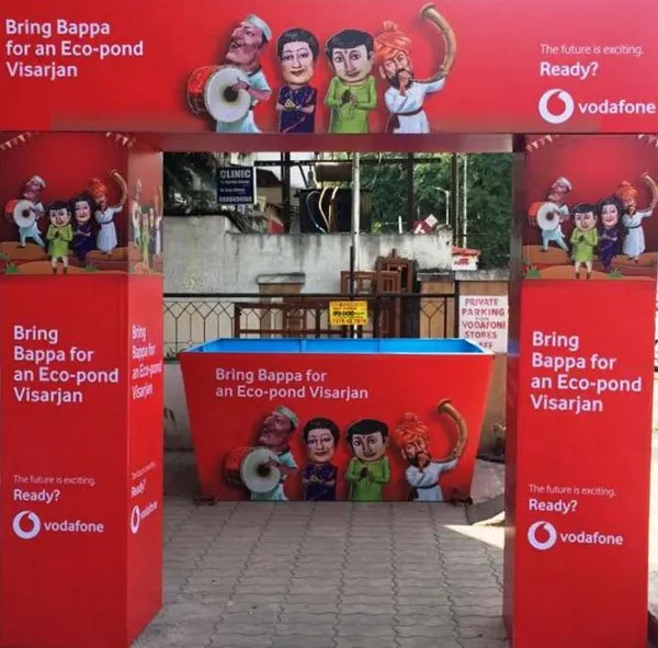 Bid an environment friendly farewell to Dear Bappa, in Vodafone Ecoponds