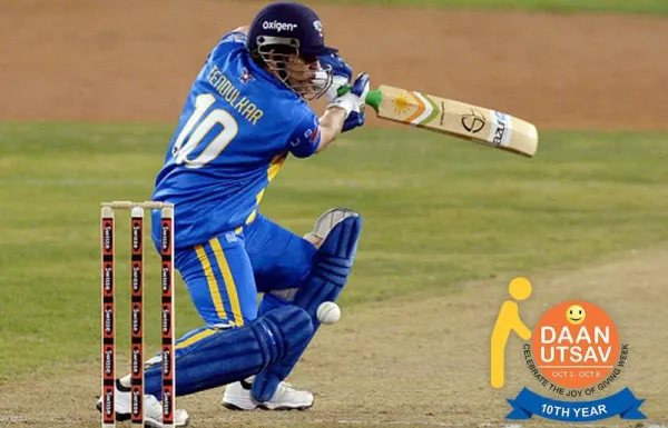 Help a child play, win a Sachin autographed bat!