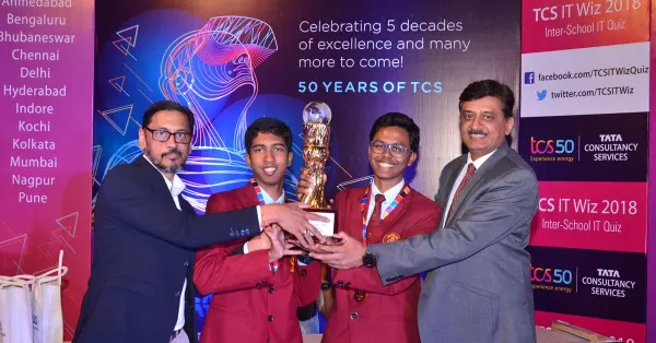 Aniket C & Aniruddha Deb from Bishop’s School win the TCS IT Wiz 2018 Pune edition