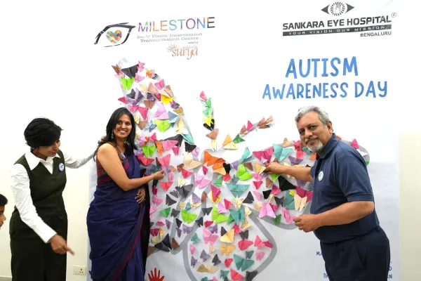2024 Origami Butterflies for Autism Awareness Crafted in a unique display by 500 Optometric Students and Ophthalmologists.