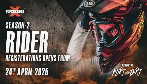 RIDER REGISTRATION FOR MEGA AUCTION OPENS FOR SEASON 2 OF THE INDIAN SUPERCROSS RACING LEAGUE